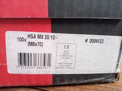 100 stück hilti hsa - 100, x